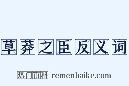 草莽之臣反义词是什么意思的图片